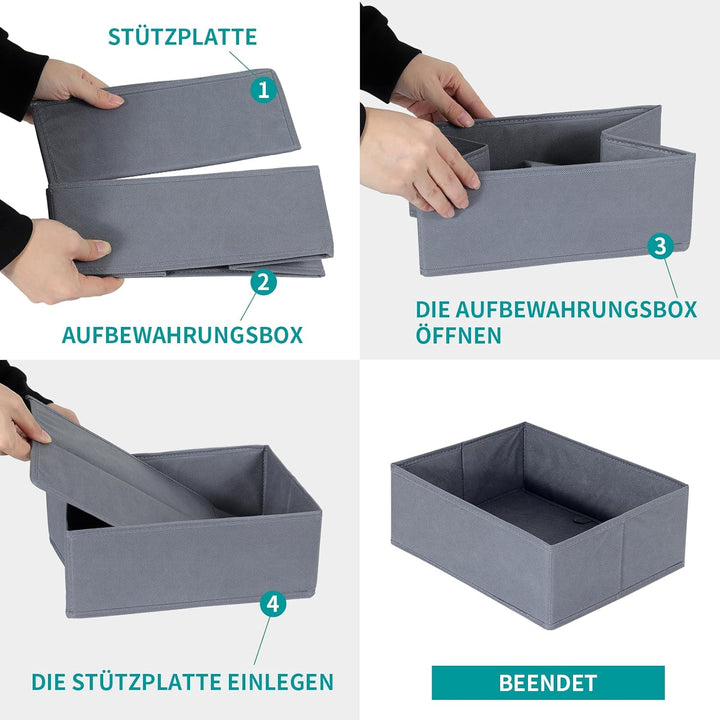 2er Set Schubladen Organizer kompatibel mit PAX Kleiderschrank 50x35 cm, Faltbar Stabil, Robuste Auf