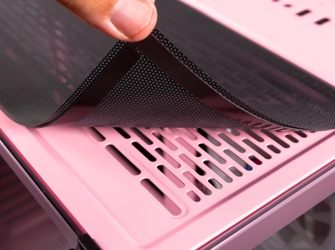 Talius Cronos Orchid Gaming-Gehäuse, Hartglas, RGB-Ventilatoren (erhältlich in DREI Farben) (Rosa) P