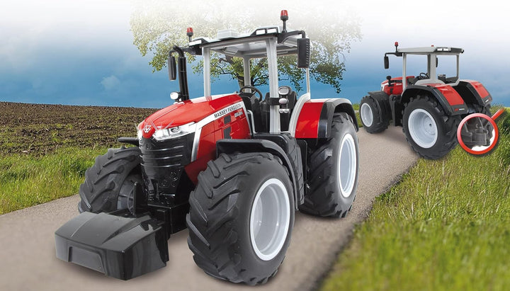JAMARA 405301 Massey Ferguson 8S.285 1:16 2,4Ghz-RC Traktor, Motorsound (abschaltbar), Rückfahrwarns