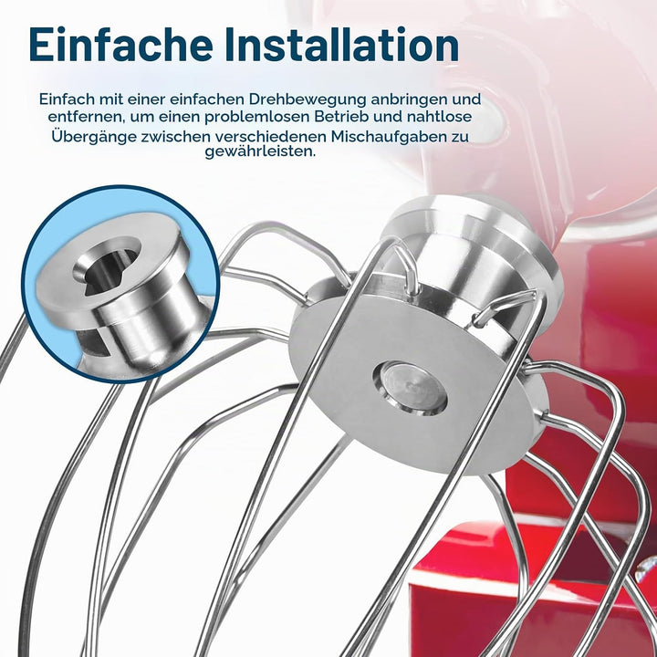 K45WW 6-Drahtiger Schneebesen für KitchenAid 4.5-5 Quart Kippkopf-Standmixer Artisan &amp; Classic Serie