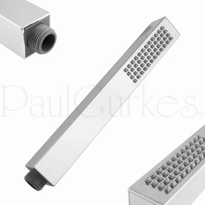 PaulGurkes Duschstange Set mit Handbrause Brauseschlauch Aufputz Dusche