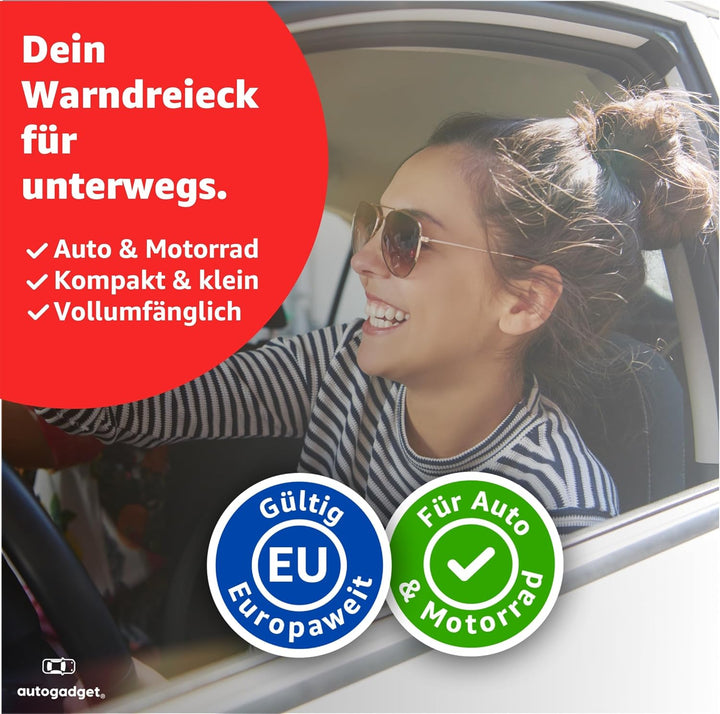 TK Gruppe Timo Klingler 3X KFZ Warndreieck Notfalldreieck rot, Dreieck Autozubehör Pannendreieck Aut