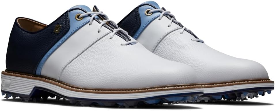 FootJoy Herren Premiere PackardGolfschuh 41 EU Weit Weiss Hellblau Marineblau, 41 EU Weit Weiß