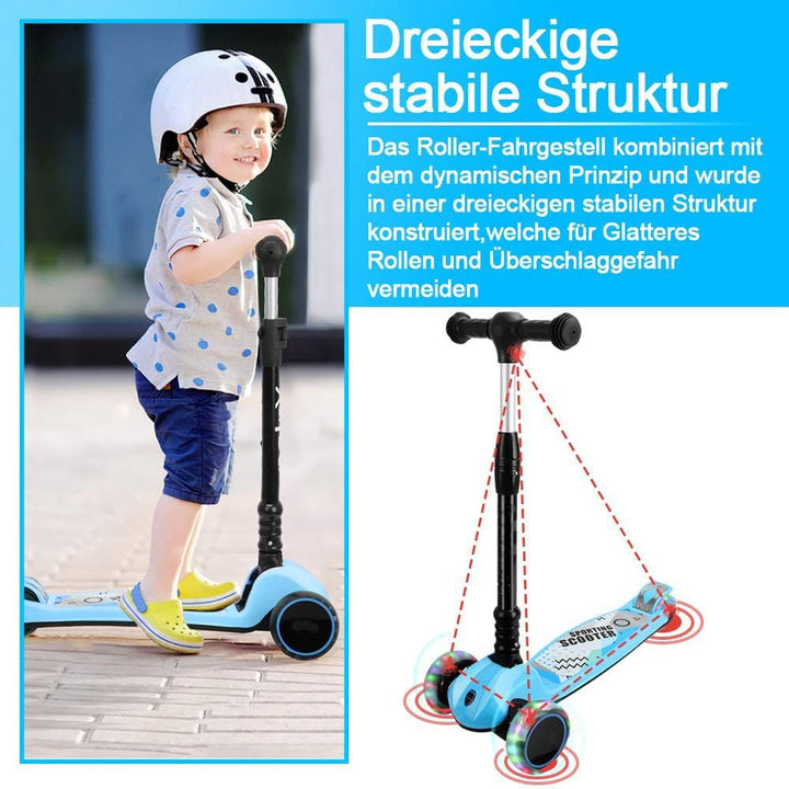 Kinder Roller, der Sichere Roller Kinder 3 Jahre, 4 Höhenverstellbare, Faltbar Lenker, 50 kg Belastb