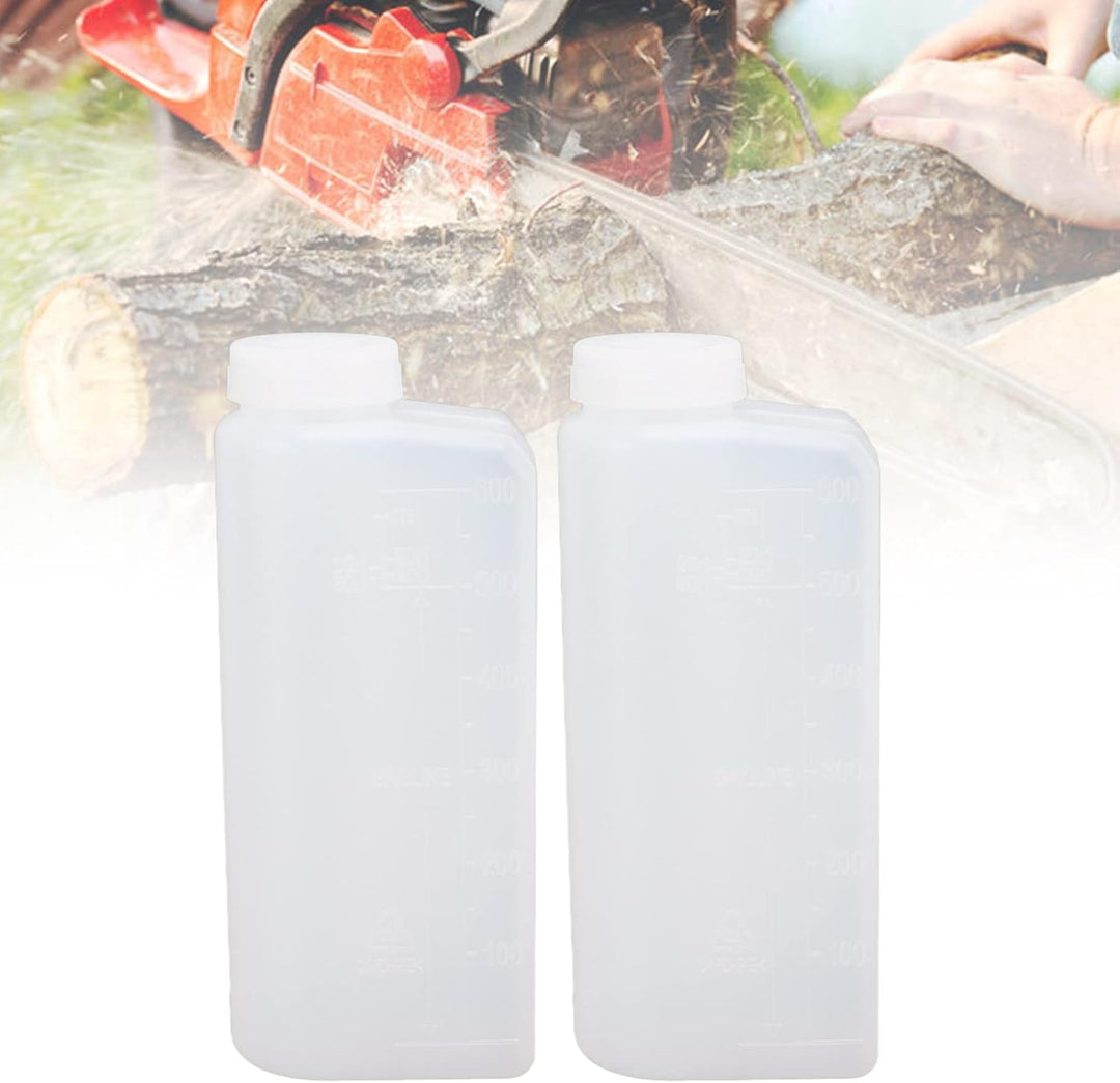 2 Stück 600 Ml 2-Takt-Ölmischflasche, Öl-Benzin-Kraftstoff-Mischflasche, Professionelle Öl-Mischflas