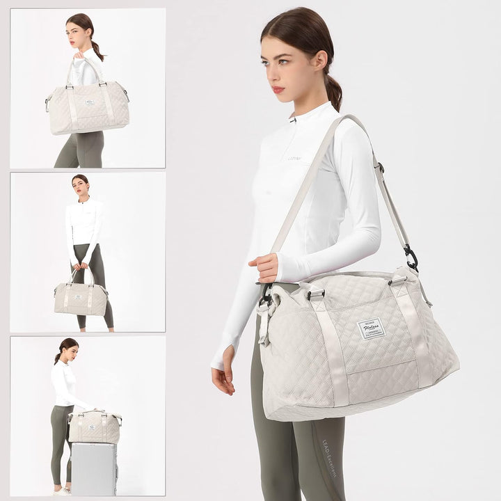 HYC00 Reisetasche Damen Sporttasche Handgepäck Tasche,Weekend Bag mit Kulturbeutel&Nasstasche,Wasser