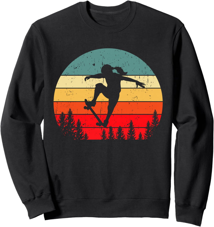 Skater Girl Skateboard Stunt Mädchen Geschenk Sweatshirt