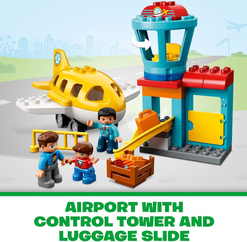 LEGO 10871 DUPLO Flughafen, Bauset mit Flugzeug für Kinder ab 2 Jahre Single, Single