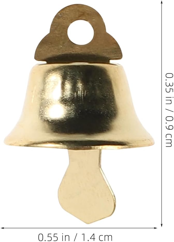 Operitacx 120 Stück Jingle Bells Gold Glöckchen Zum Basteln Kleine Weihnachtsglöckchen Metall-Bastel