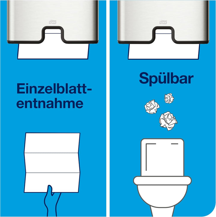 Tork Xpress weiche Multifold Papierhandtücher schnellauflösend 129089 - H2 Advanced Falthandtücher f