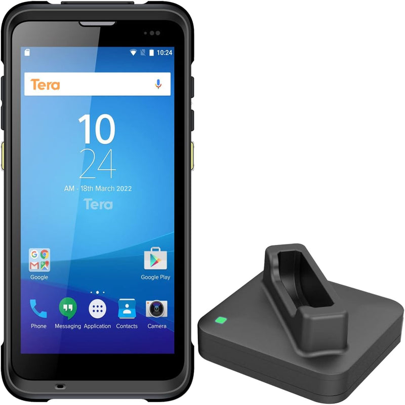 Tera 2023 𝗡𝗲𝘂𝗲𝘀𝘁𝗲 Android Barcode Scanner mit Ladestation 5.5" Tragbarer Handheld Mobile Computer PD