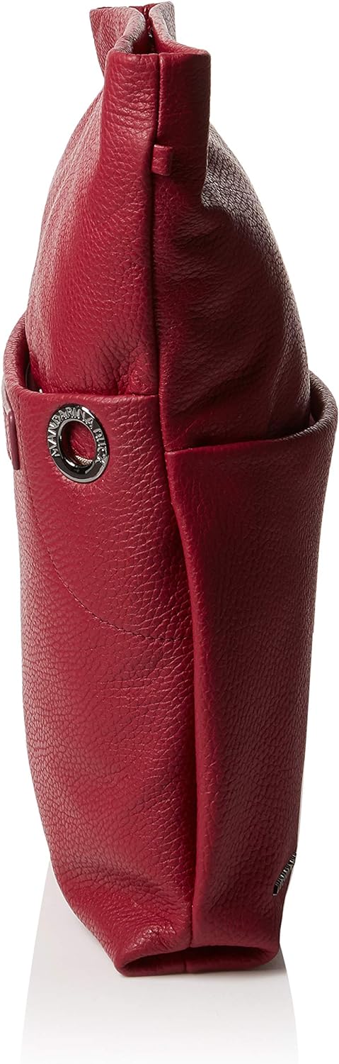 Mandarina Duck Mellow Leather Tracolla Schultertasche Rot (Red Plum), Rot (Red Plum)