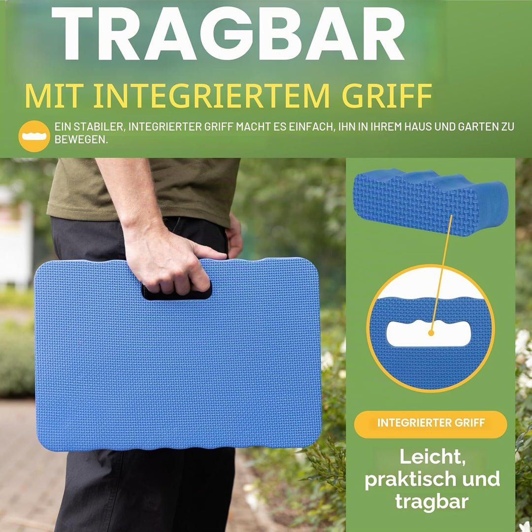 BLOSTM Blue Garden Kniepolster aus hochdichtem Schaumstoff mit zwei Texturen, 2 Stück