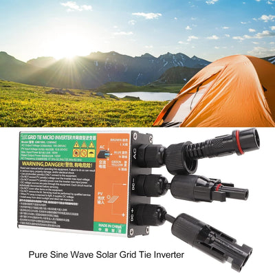 BuyWeek Grid Tie Inverter, 180W 230V Solar Micro Wechselrichter 10,8V bis 30V DC Eingang zu AC 180V