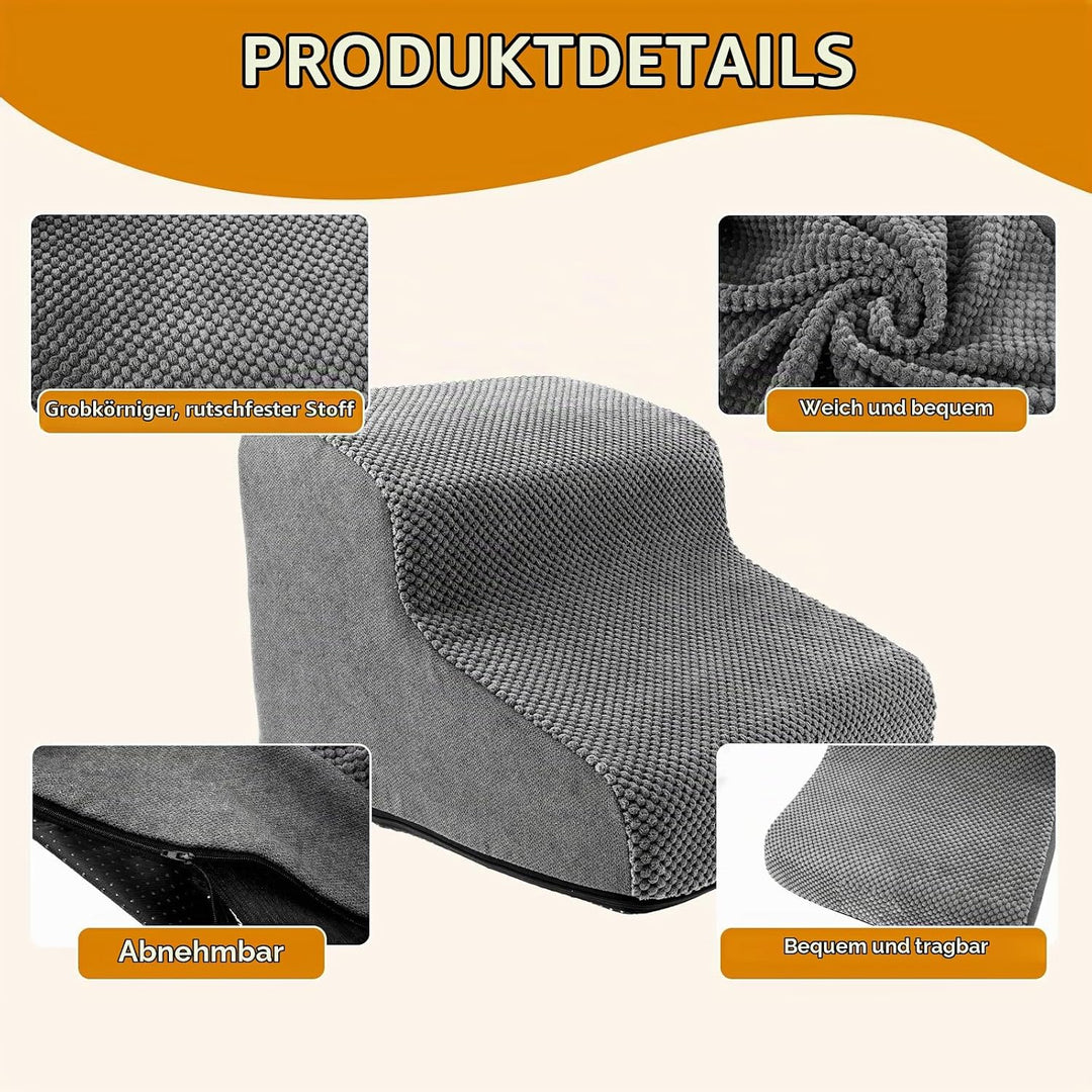 Hunde Treppe Bett 2 Stufen Haustiertreppe 30cm Hoch für Kleine Hunde Hundetreppe mit Waschbarem Bezu