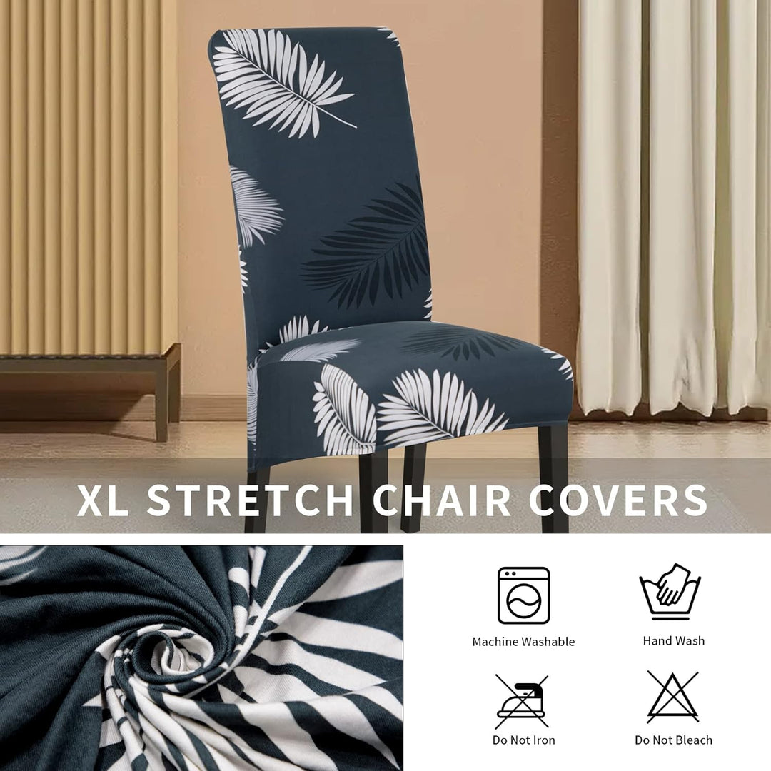 Lydevo Stuhlhussen XL 6er Set Stretch Stuhlhussen Schwingstühle XL für Esszimmerstühle Spandex Unive
