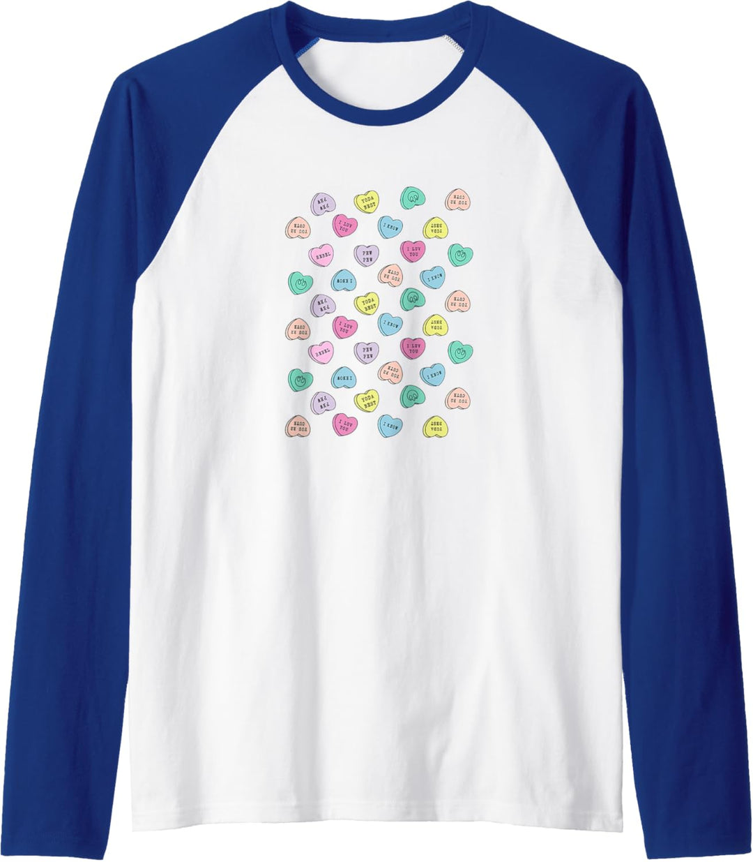 Star Wars Candy Hearts Love Valentine's Day Raglan
