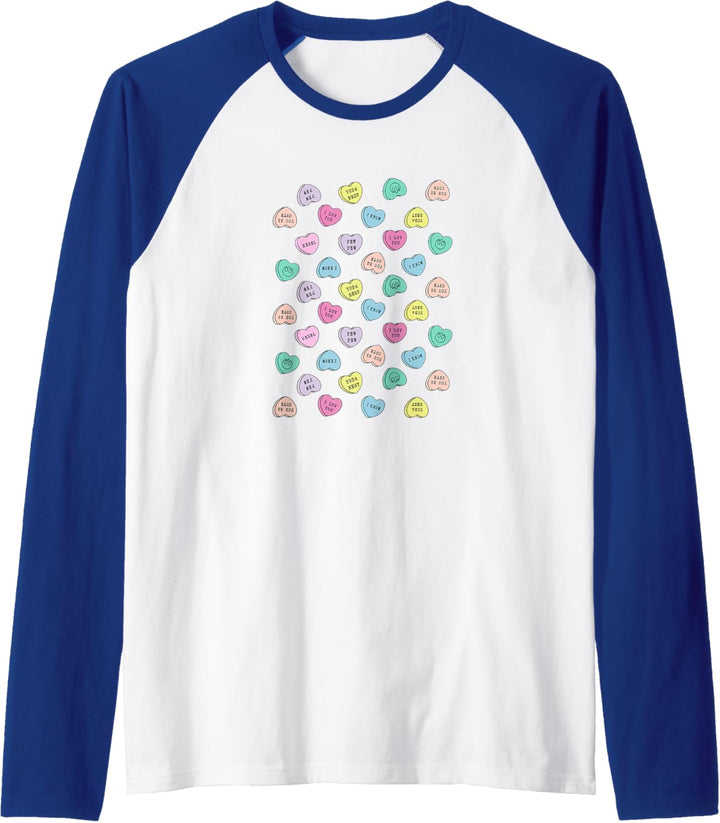 Star Wars Candy Hearts Love Valentine's Day Raglan