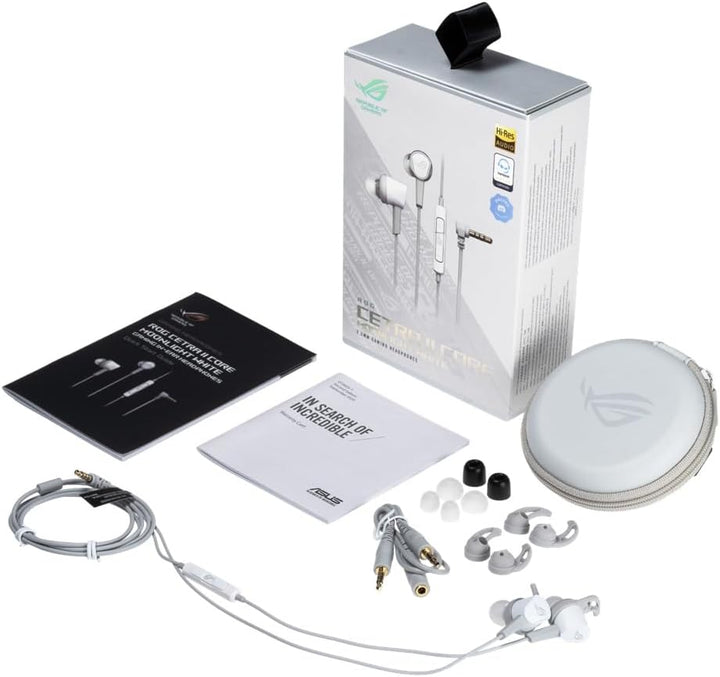 ASUS ROG Cetra II Core Moonlight In-Ear-Gaming-Kopfhörer (Treiber aus Flüssigsilikonkautschuk (LSR),