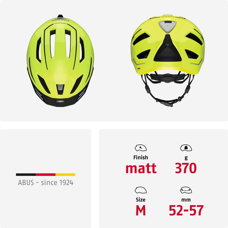 ABUS Stadthelm Pedelec 2.0 MIPS - Fahrradhelm mit Rücklicht, Schirm, Regenhaube und MIPS-Aufprallsch