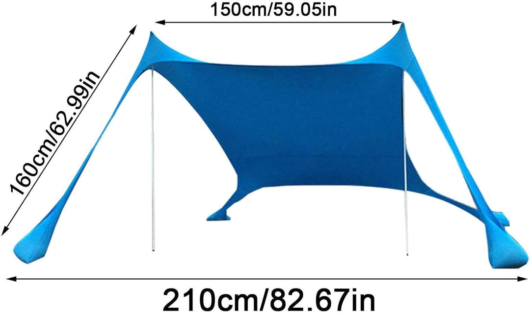 Beach Strandzelt | Sonnenschutz Strand Sonnensegel Aus Lycra | UPF 50+ Strandmuschel Mit Überdachung