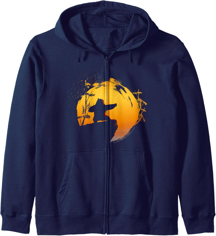 Kung Fu Panda Po Tai Chi Sunset Silhouette Kapuzenjacke
