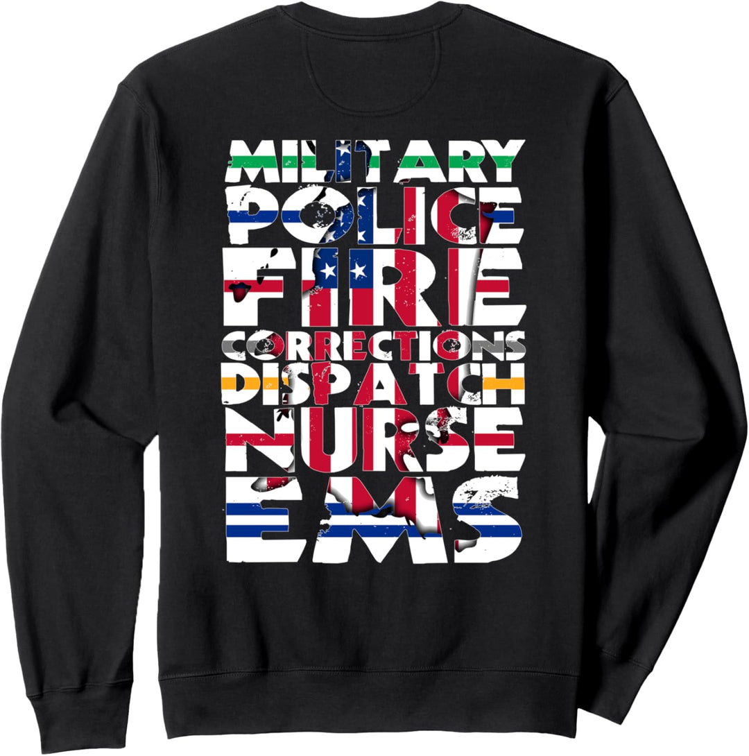 Ersthelfer Design auf der Rückseite der Kleidung Sweatshirt