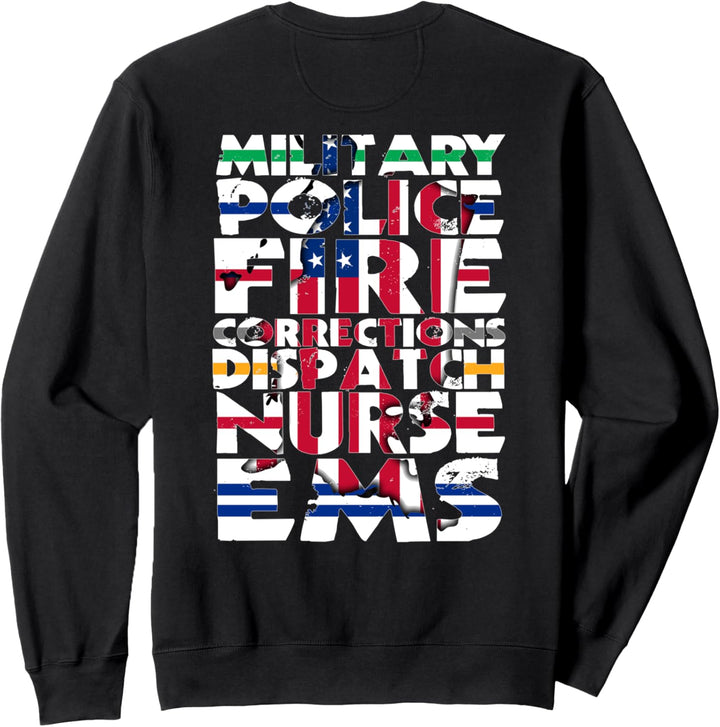 Ersthelfer Design auf der Rückseite der Kleidung Sweatshirt