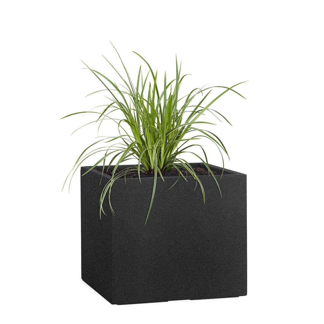 Pflanzwerk® Pflanzkübel Cube 23x23x23cm Granit Anthrazit Frostbeständiger Blumenkübel* *UV-Schutz* *