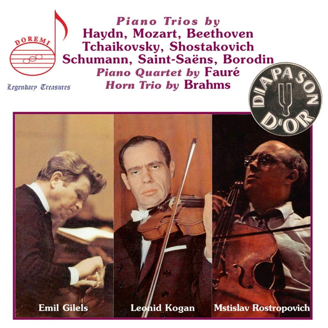 Piano trios, piano quartet, horn trio by Gilels, Kogan, Rostropovich, Audio-CD