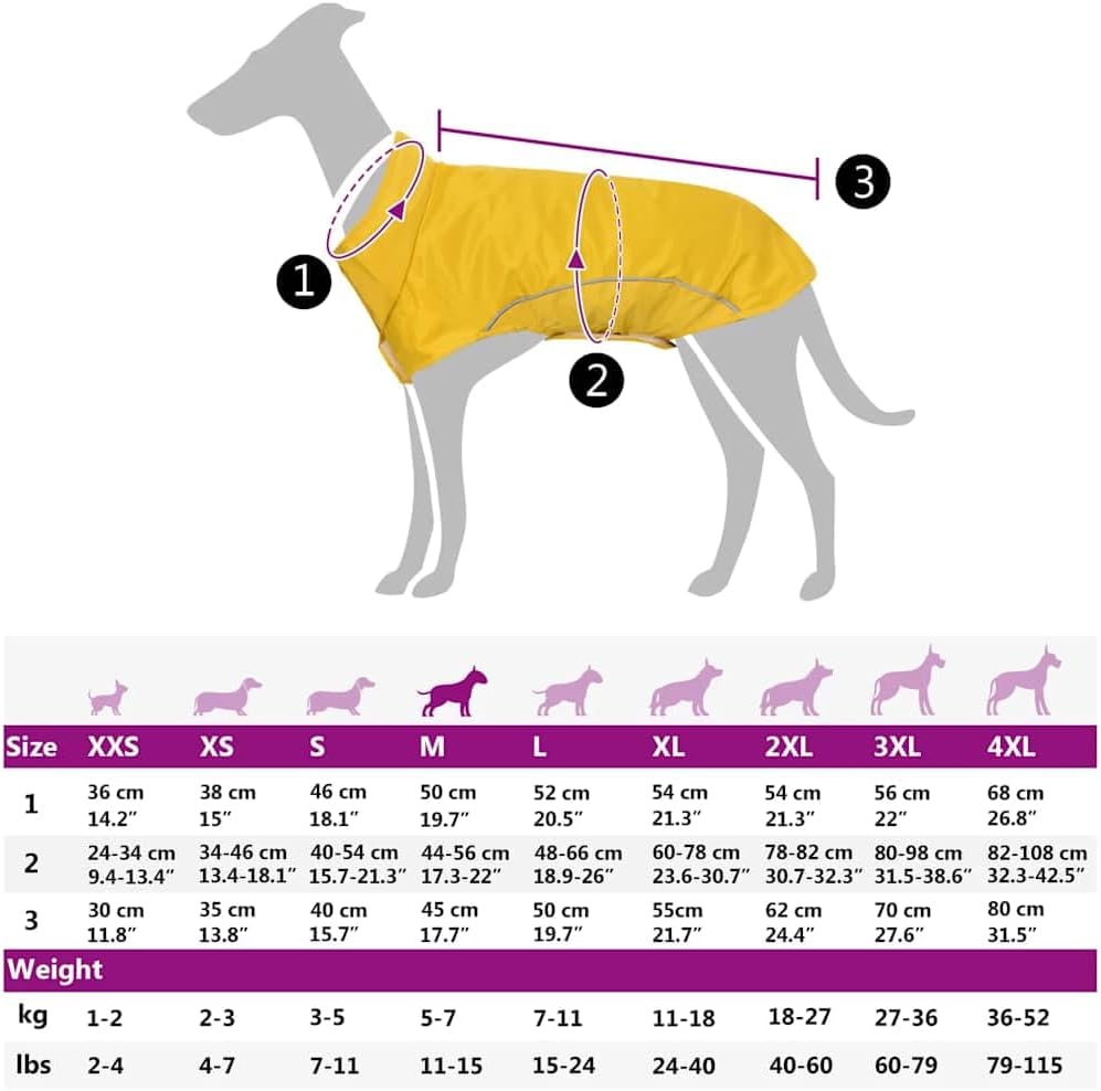 vidaXL Hunde Regenmantel mit Reflexstreifen Polyester Gelb M, Hundemantel, Hundejacke, Regenjacke fü