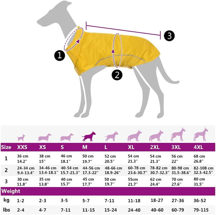 vidaXL Hunde Regenmantel mit Reflexstreifen Polyester Gelb M, Hundemantel, Hundejacke, Regenjacke fü
