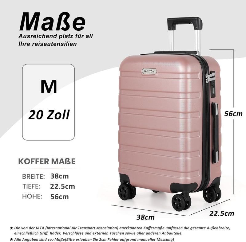 TAN.TOMI Koffer, Hartschalenkoffer, Koffer & Trolleys, Rollkoffer Reisekoffer Handgepäck, Suitcase K