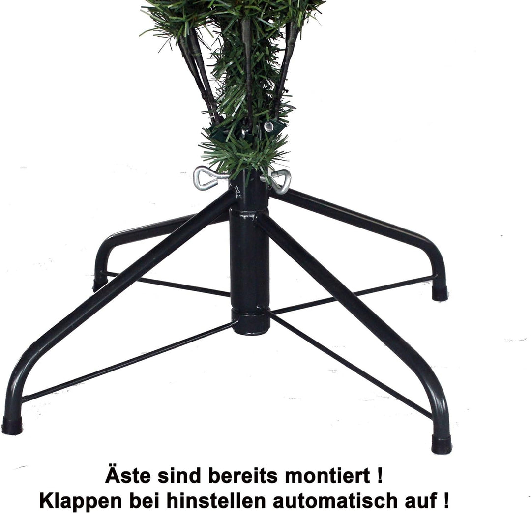 RS Trade HXT 15013 150 cm künstlicher Weihnachtsbaum mit Schnee und Zapfen (Ø ca. 96 cm) ca. 760 Spi
