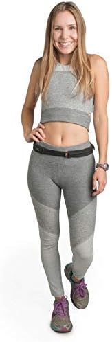 SPIbelt Sportgürtel mit Zwei Taschen, schwarzer Stoff/schwarzer Reissverschluss/Logo-Band, Schwarz m