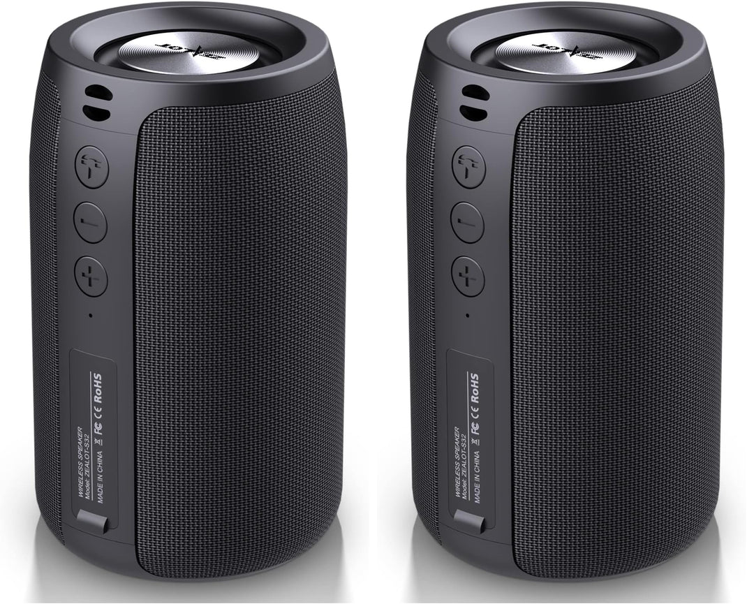 ZEALOT Bluetooth Lautsprecher,Musikbox mit USB/TF Karte/AUX,Bluetooth Box mit IPX5 Wasserdicht,12h S