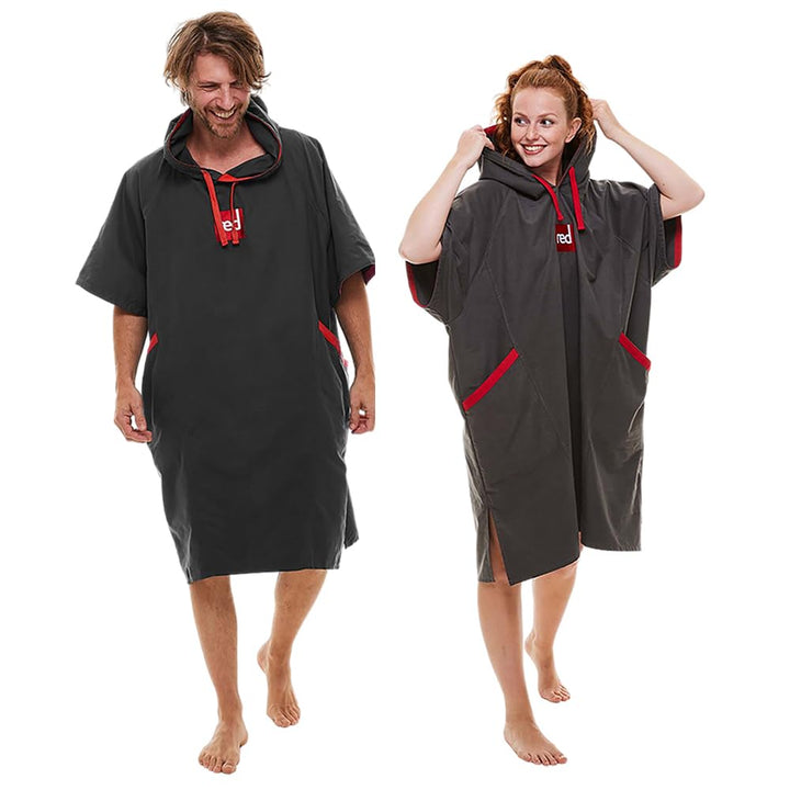 Red Original Unisex Microfibre Towel Changing Robe, Quick Drying Surf Poncho M Grau, M Grau