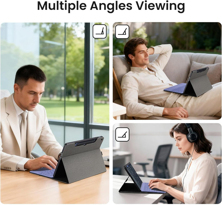 Omnpak Hülle für Microsoft Surface Pro 12 （2025 ） 12 Zoll, Lightweight Protective, Multiple Angle, S