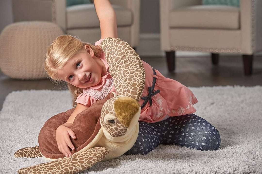 Wild Republic 17381 19332 Jumbo Plüsch Schildkröte, grosses Kuscheltier, Plüschtier, Cuddlekins, 76