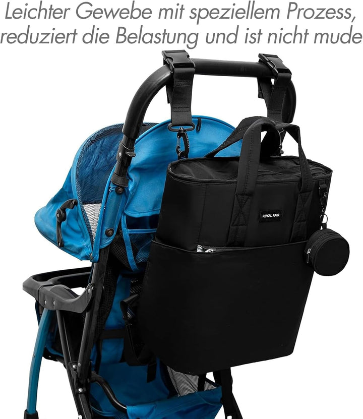 ROYALFAIR Baby Wickelrucksack Wickeltasche Rucksack mit tragbarer Wickelauflage, Babytasche Multifun
