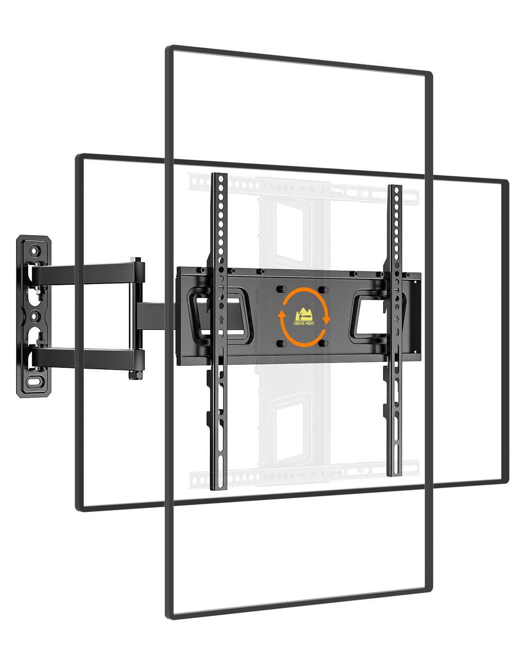 FORGING MOUNT ±90° Rotation Landschafts/Hochformat TV Wandhalterung für 26-65 Zoll Flach/Curved Fern