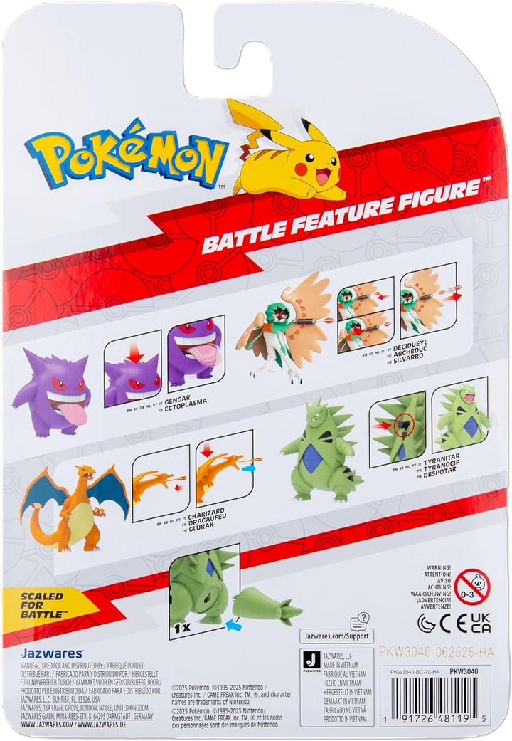 Pokémon Pokemon Figur Tyranitar Despotar – 11 cm Figuren - Neue Welle 2024 - Offiziell Pokemon Spiel