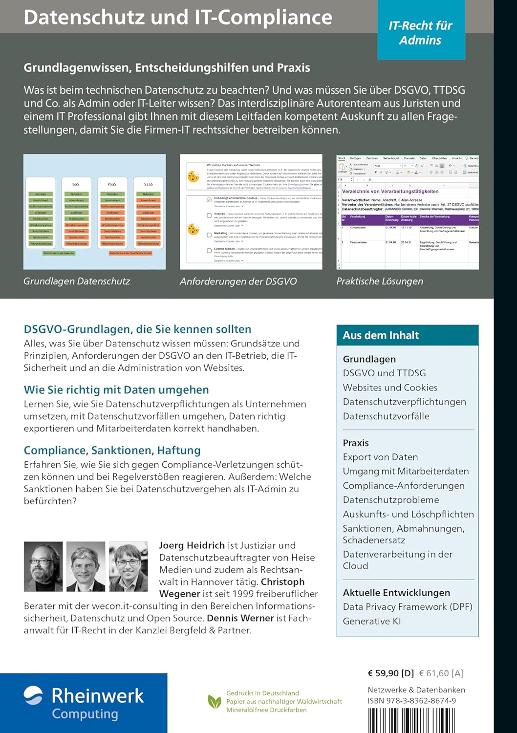 Datenschutz und IT-Compliance: Das Handbuch für Admins und IT-Leiter. Alles zu IT-Betrieb, IT-Sicher