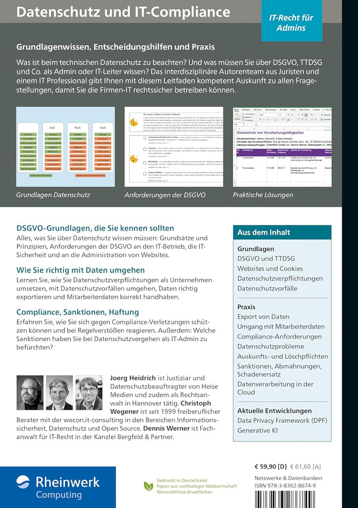 Datenschutz und IT-Compliance: Das Handbuch für Admins und IT-Leiter. Alles zu IT-Betrieb, IT-Sicher