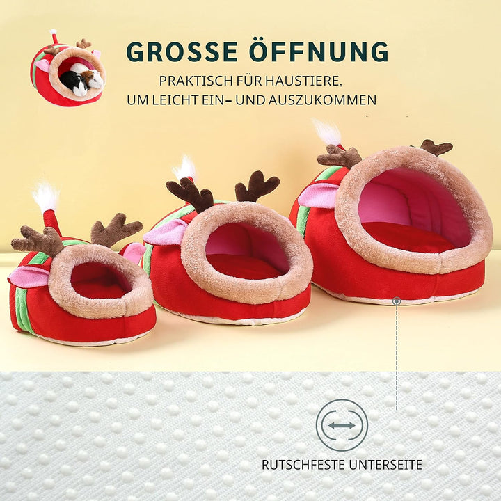 JanYoo Kleintierhöhle für Chinchilla, Igel, Meerschweinchen, Käfigzubehör, Spielzeug, für Bartagame,