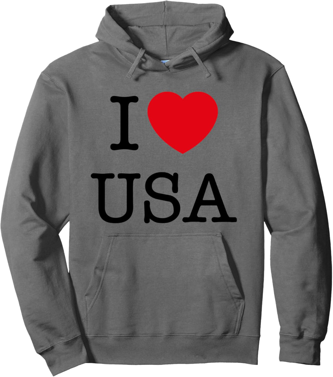 I Love USA Graphic Tees - Novelty T-Shirts & Cool Designs Pullover Hoodie