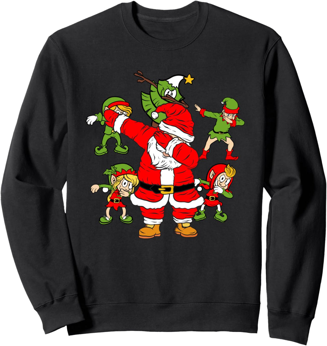 Weihnachten im Juli – Dab Elf, Baum, dabbing Weihnachtsmann Sweatshirt