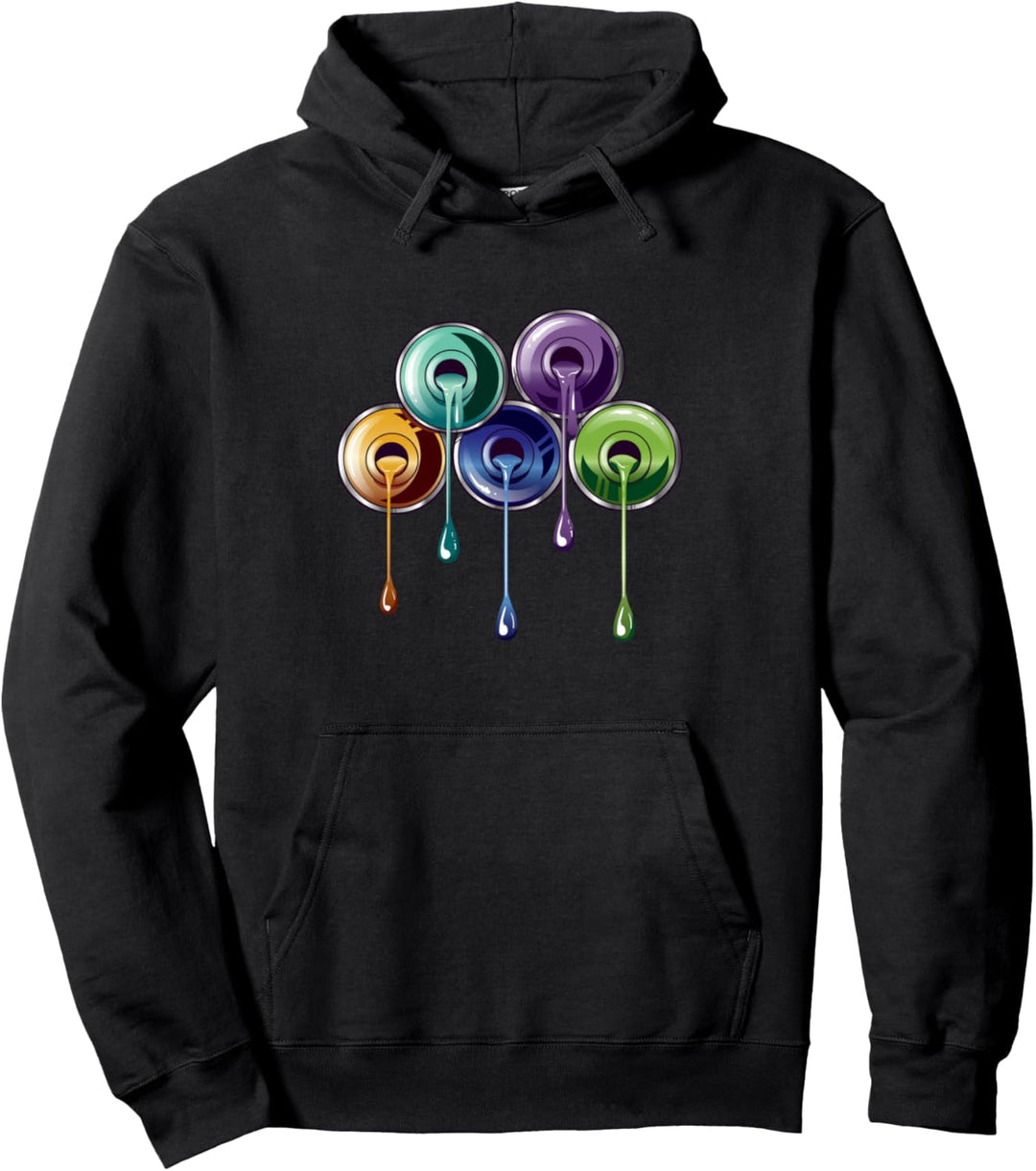 Tropfende Farben Pullover Hoodie