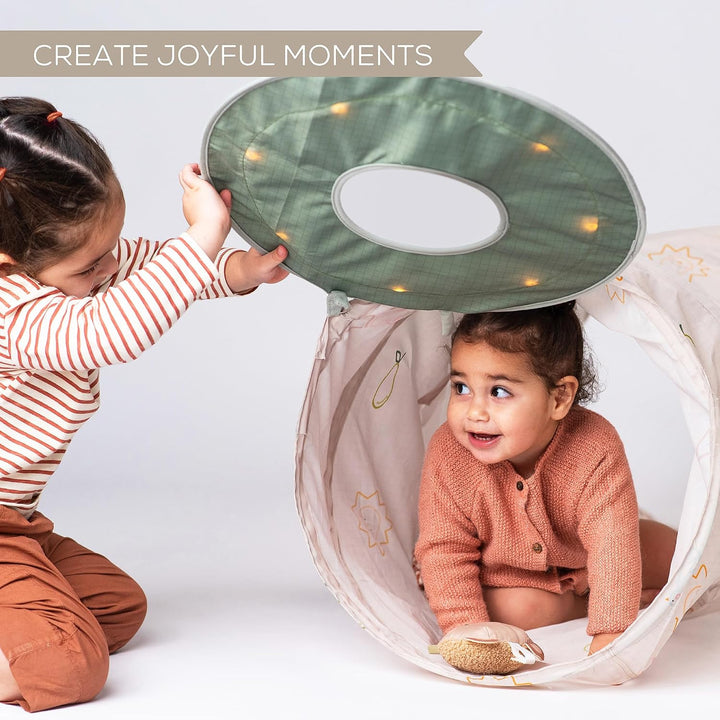 Taf Toys 13635 - Tunnel für Babys – 45 cm x 120 cm, mit Tragetasche – Ab 6 Monaten, fördert Bewegung
