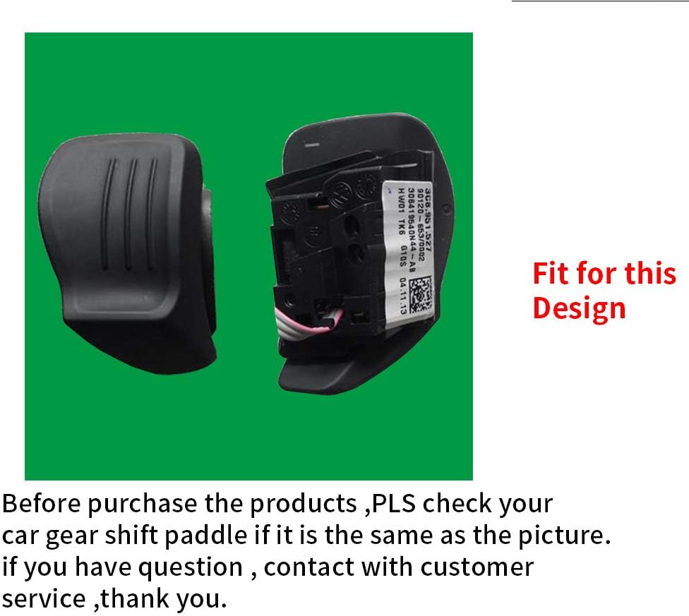 HIBEYO Schaltwippen Verlängerung Shift Paddle Alu schwarz für VW Golf 6 Passat cc Golf 5 MK5 MK6 Tig